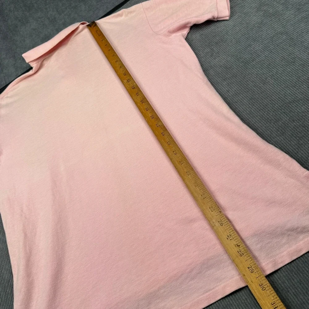 Vintage‎ Ralph Lauren Authentic Roughwear Pink Polo Shirt Made in USA Mens Large